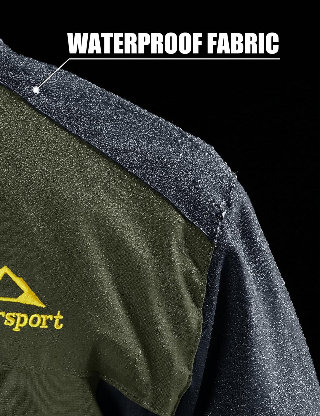 MAGCOMSEN Herren Winter Fleecejacke Warme Gefüttert Skijacke Outdoor Winddicht Wasserdicht Jacke Ver