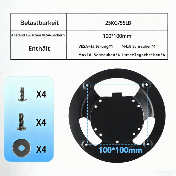 Odyssey G7 VESA-Halterung, kompatibel mit Samsung Odyssey Odyssey G6 G7 Monitor für G65B G70A G70B G