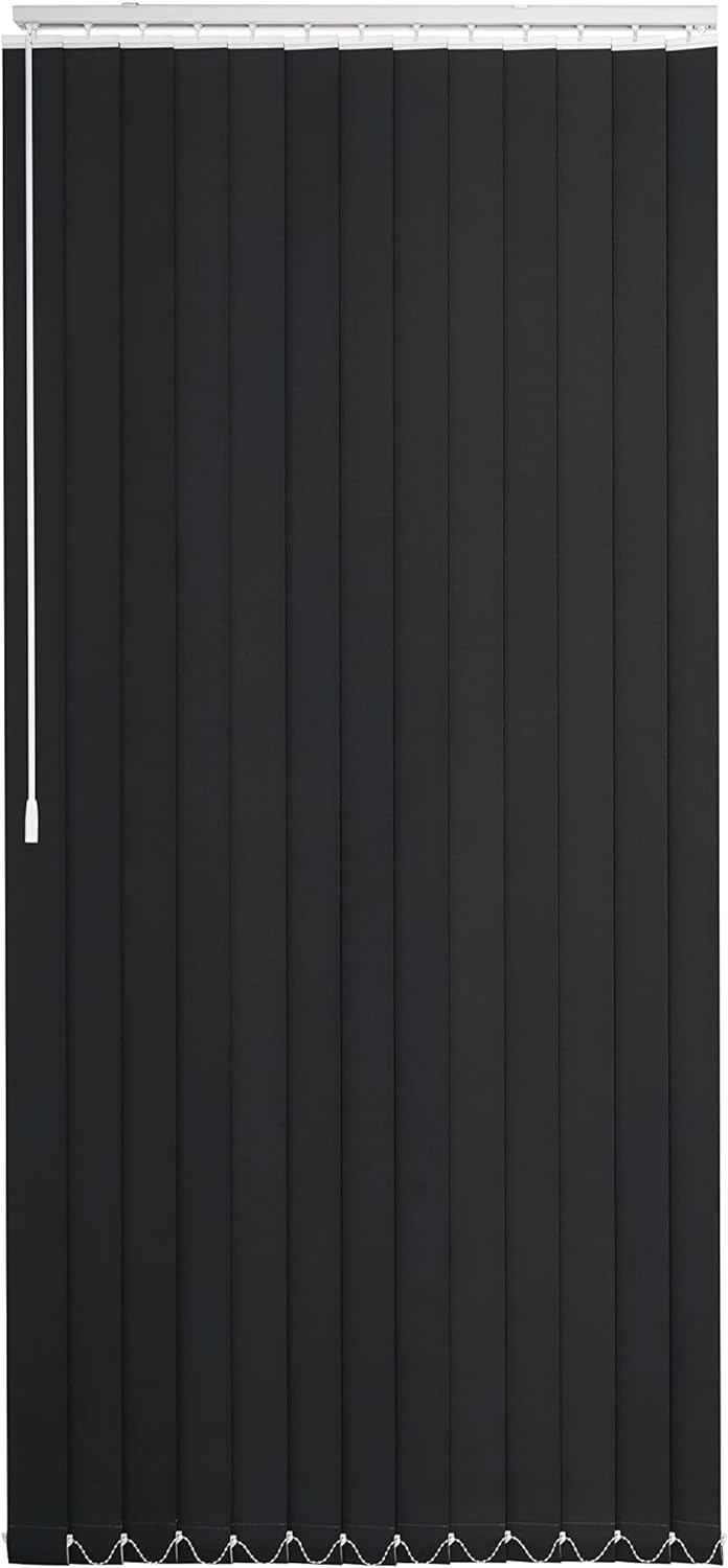 Ventanara® Lamellenvorhang durchgehende Schiene Komplettset Vertikaljalousie 89mm inkl. Montagemater