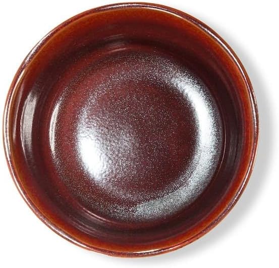 MAOCI - Matcha Tee-Schale Chawan aus Porzellan 350ml Vulkan rot handgefertigt