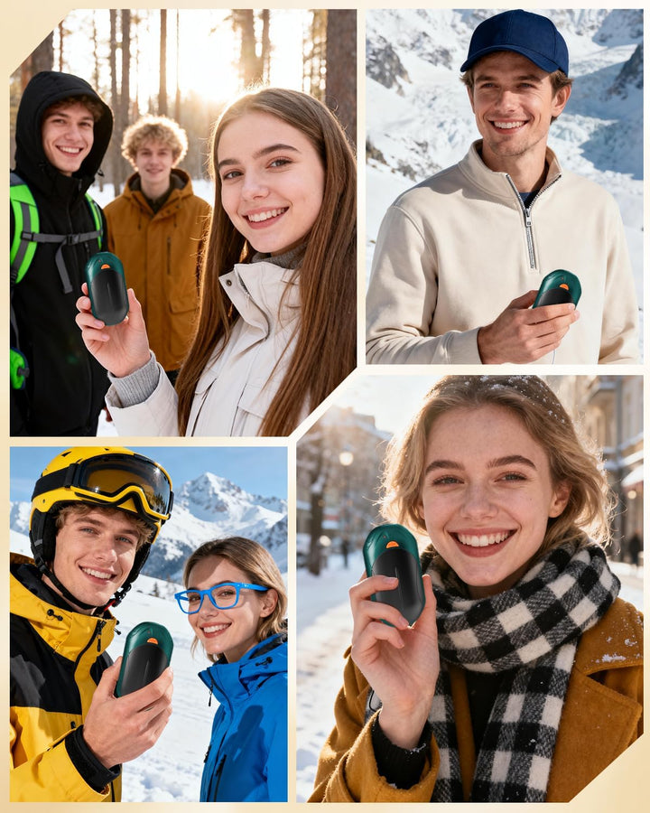 BOSONER Handwärmer Elektrisch Taschenwärmer Wiederaufladbar: 2er-Set 6000mAh Elektrischer Handwärmer