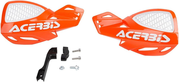 Acerbis 2072675321 Vented Uniko Handguards, Orange 2016/ White, Orange 2016/ White