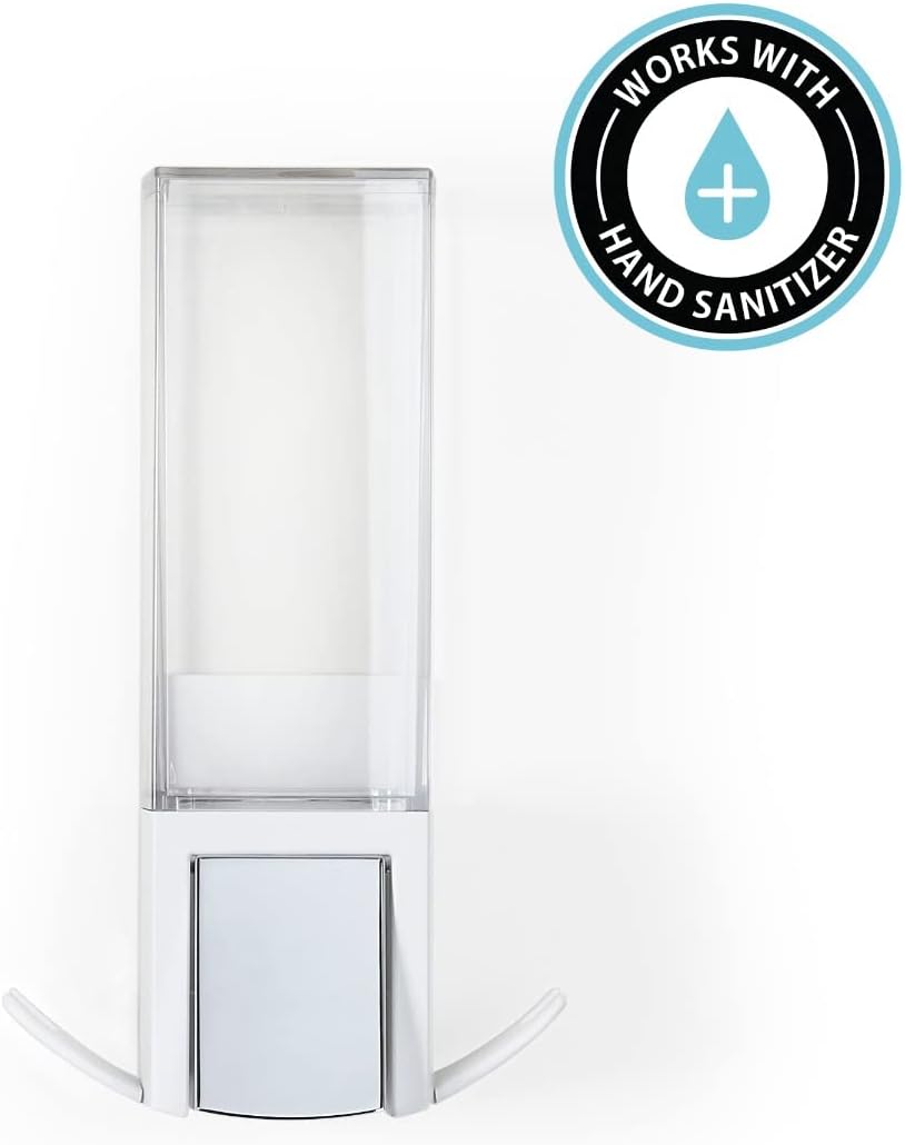 Better Living Products Clever Seifenspender, Flüssigseifenspender, 1 x 502,7 ml, weiss, 12,4 x 8,9 x