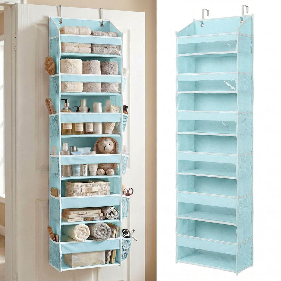 HOMELUX THEORY 1 Stück robuster Tür-Organizer, 140 x 35,6 x 17 cm, 6 grosse Front- und 12 Seitentasc