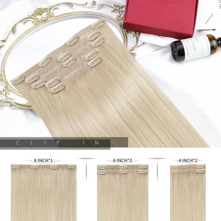 Moresoo Blond Clip Extensions Echthaar Güstig Extensions Echthaar Clip Blond Remy Clip in Extensions