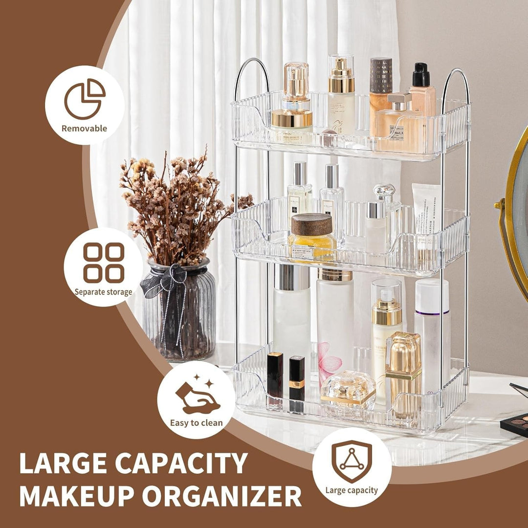 Make up Organizer, Kosmetik Organizer, Beauty Organizer, Hautpflege Organizer für Badezimmer (3 Schi