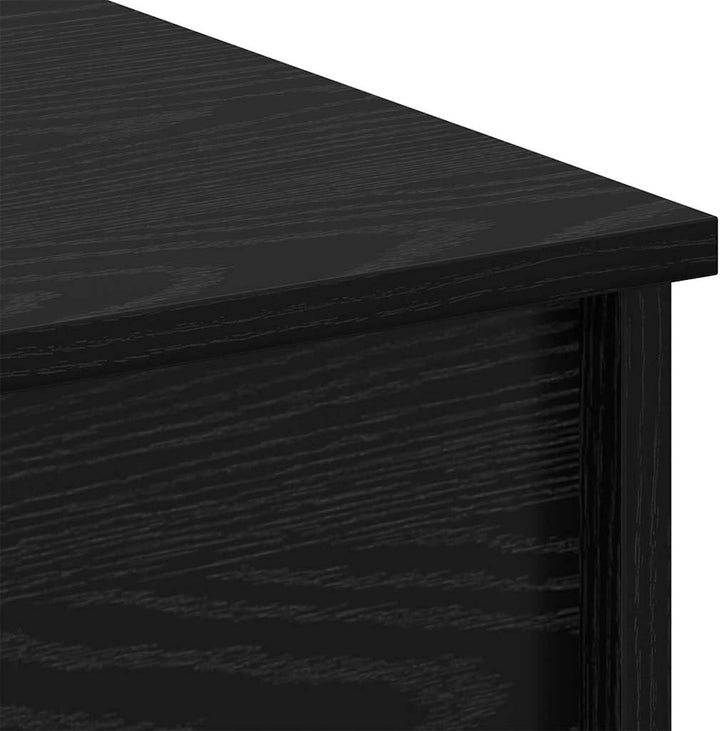 vidaXL Schwarzer Eichen Klapptisch Kaffee 102 x 50 x 52,5 cm – Fleckenresistentes Holz mit glatter O