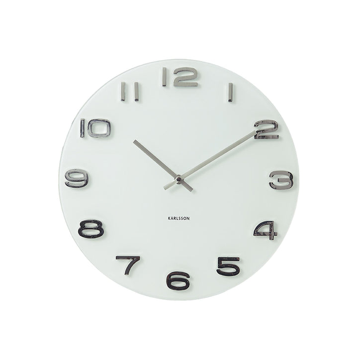 Karlsson KA4402 Wanduhr Vintage rund weiss, Ø 35 cm 35 cm Weiss, 35 cm Weiss