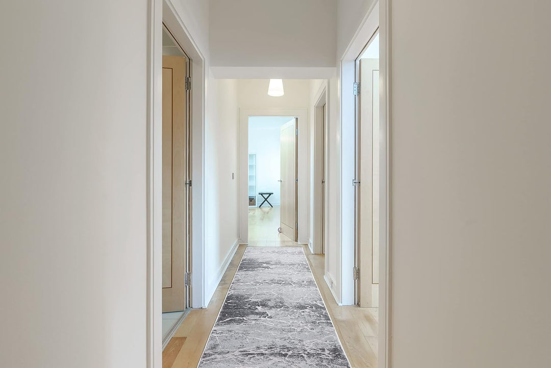 rugsx Modernen Preiswert Läufer MEFE, Läufer Strukturell - Zwei Ebenen aus Vlies Grau 60x100 cm MEFE
