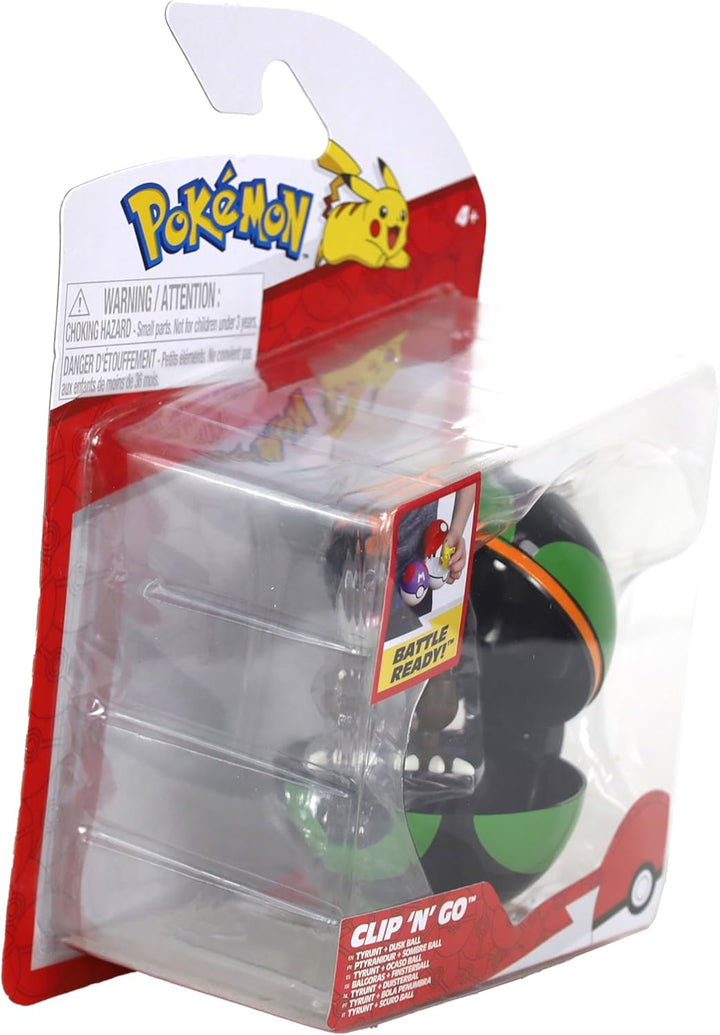 Pokémon PKW4154 - Clip ‘N’ Go Balgoras und Finsterball - Battle Figur und Finsterball, offizielles S