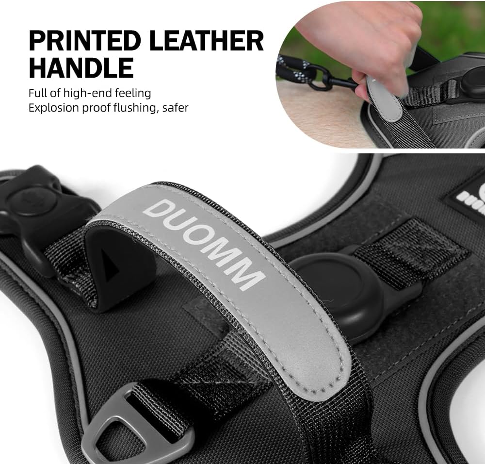 Hundegeschirr mit adaptiertem Airtag Positioner Schutzhülle Design, verstellbarem Zugschutz, Erstick