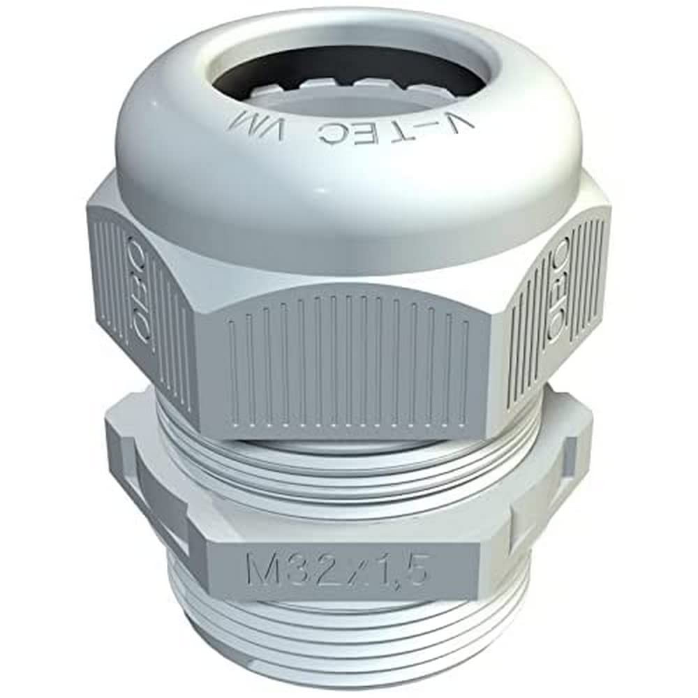 OBO Bettermann Kabelverschraubung vollmetrisch 50 Stück V-TEC VM20 LGR Ral 7035; Lichtgrau M20 x 1,5