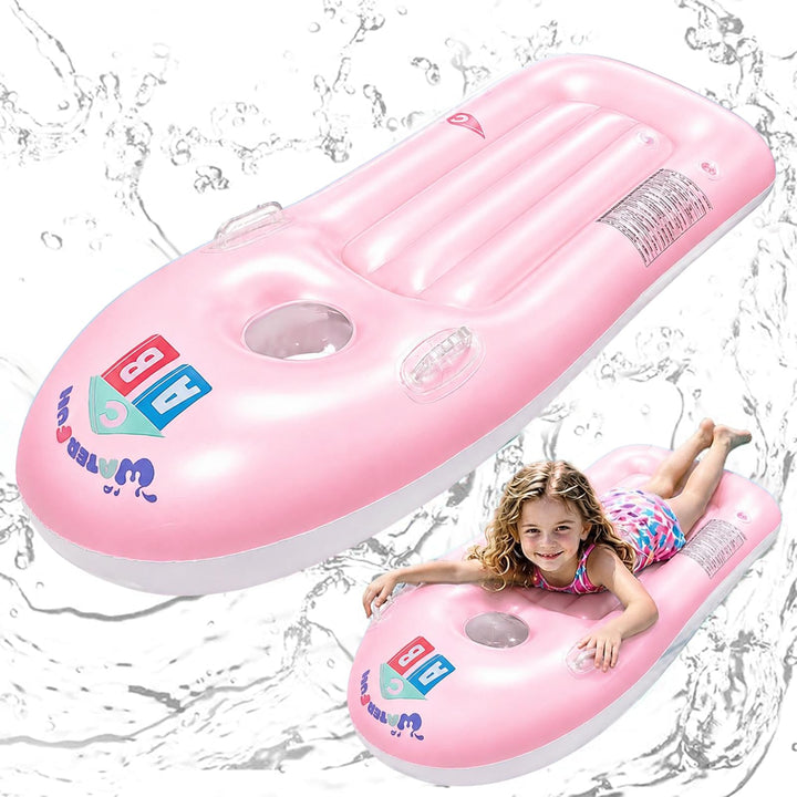 Schwimmbrett Bodyboard Aufblasbar, Surfbrett Bodyboard mit Griffen, Schwimmhilfe Aufblasbar Kinder,