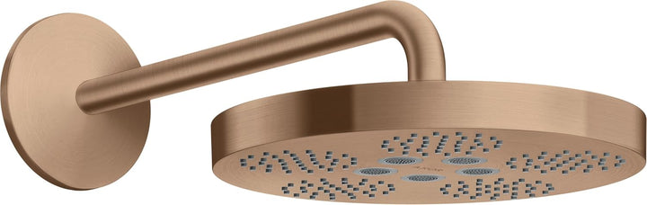 hansgrohe AXOR One Duschkopf 280 1 Strahlart mit Brausearm, 48491, Farbe: Brushed Red Gold