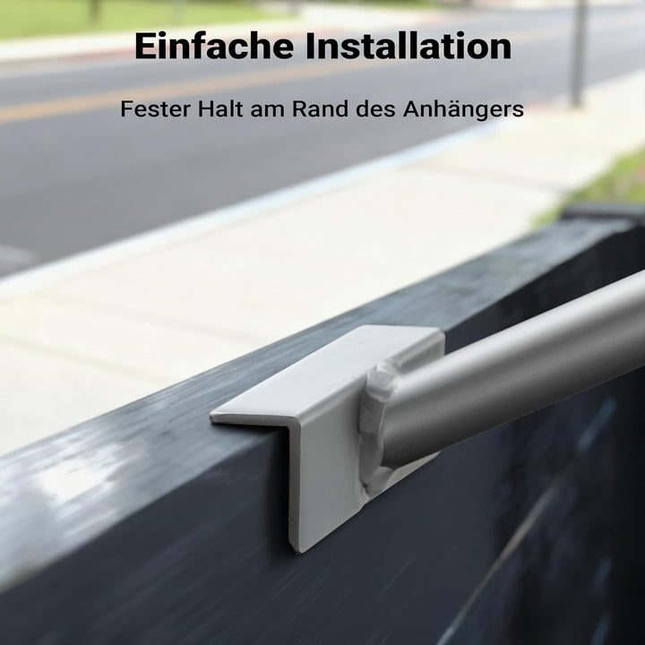 Wiltec 2X Flachplanenbügel 108-150 cm für Anhänger, verstellbare Aluminiumbügel für Anhängerplanen,