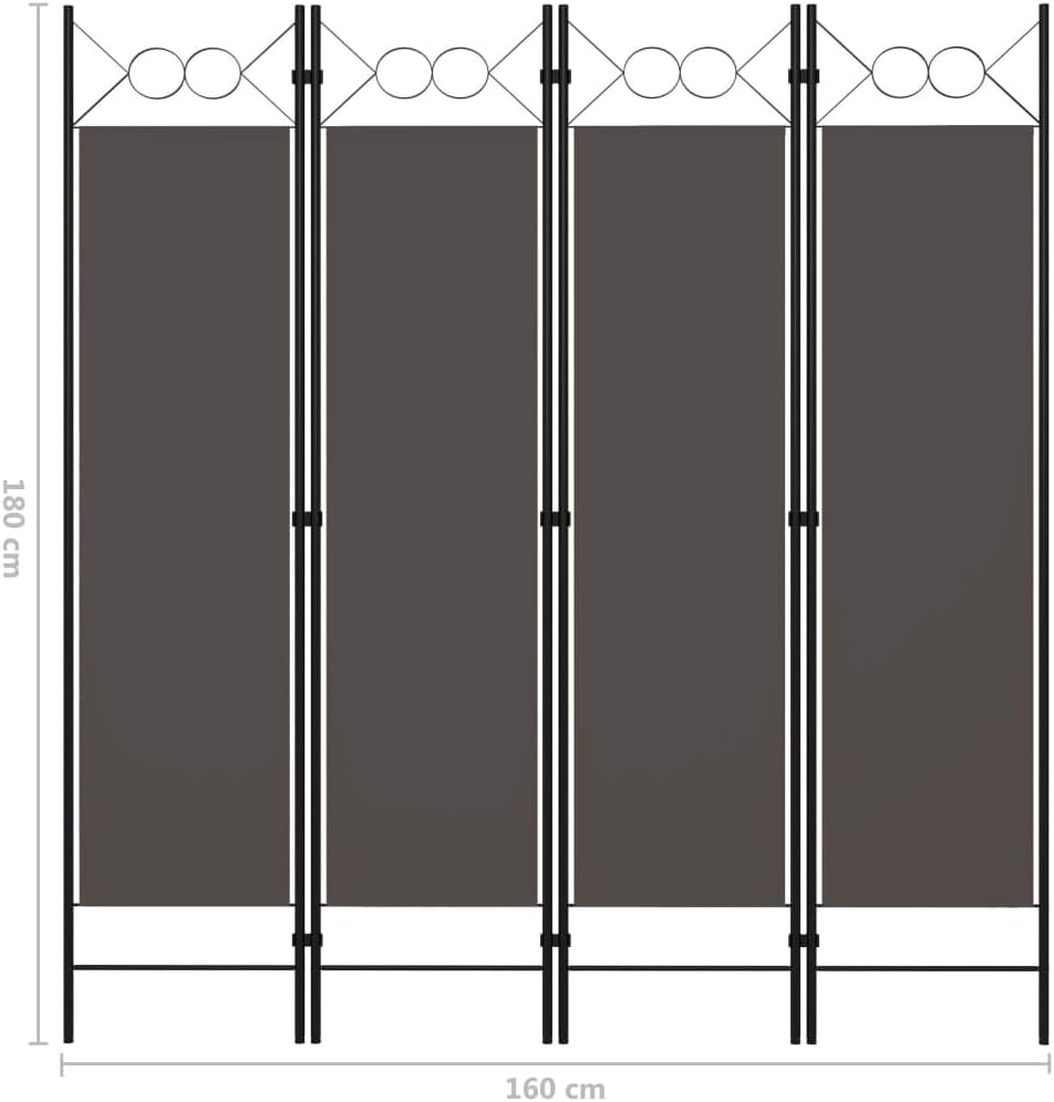 Tidyard 4-TLG. Raumteiler Klappbar Freistehend Trennwand Paravent Umkleide Sichtschutz Spanische Ant