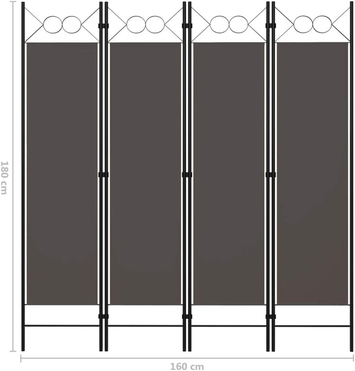 Tidyard 4-TLG. Raumteiler Klappbar Freistehend Trennwand Paravent Umkleide Sichtschutz Spanische Ant