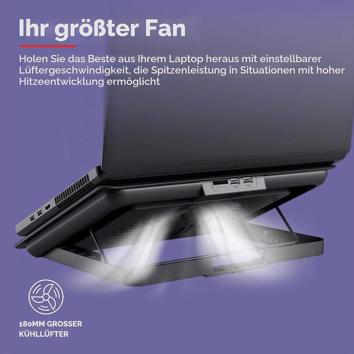 Trust Exto Laptop-Kühler, Nachhaltiger Laptopständer, Einstellbare Höhe, Umweltfreundliche Herstellu