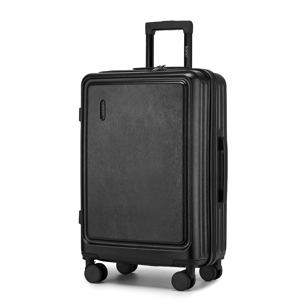 KONO Koffer Mittelgross mit TSA Schloss Hartschale Trolley Koffer mit Rollen Leicht aus ABS PC Reise