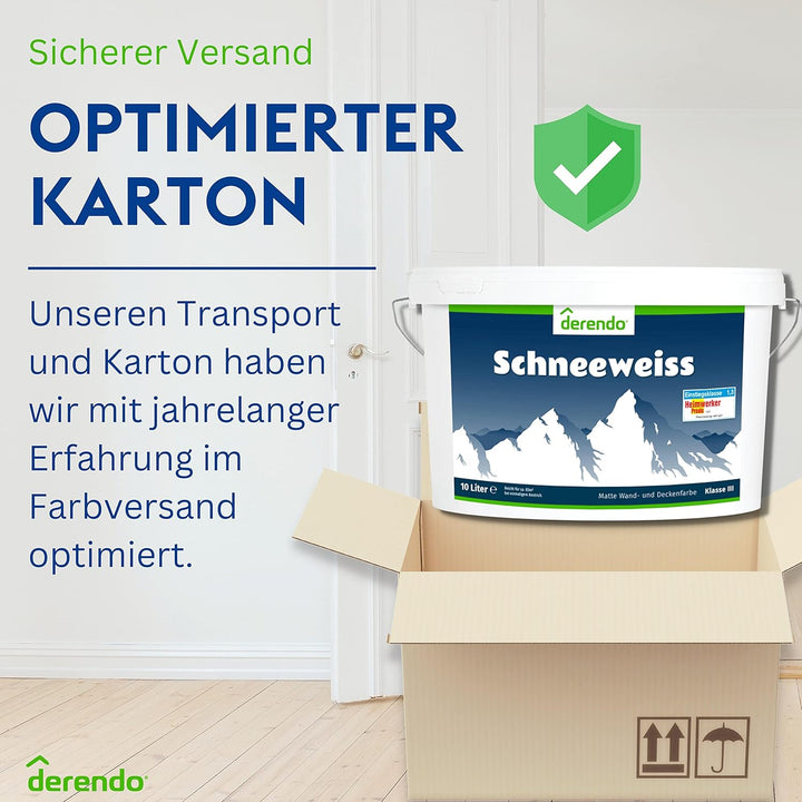 derendo Schneeweiss wandfarbe weiss hohe deckkraft 10l innenfarbe weiss matt wandfarbe ausbessern Te