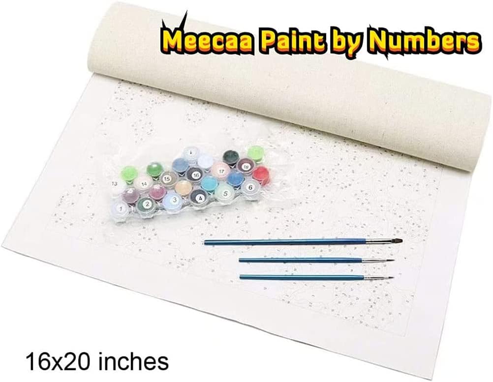 Meecaa Malen nach Zahlen, Musiknoten, Musik-Set für Erwachsene, Anfänger, DIY-Ölgemälde, 40,6 x 50,8