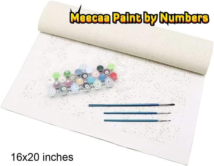 Meecaa Malen nach Zahlen, Musiknoten, Musik-Set für Erwachsene, Anfänger, DIY-Ölgemälde, 40,6 x 50,8