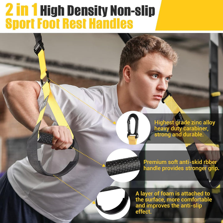 Schlingentrainer, Sling Trainer für EIN Ganzkörpertraining, Schlingentrainer für zuhause mit Grossem