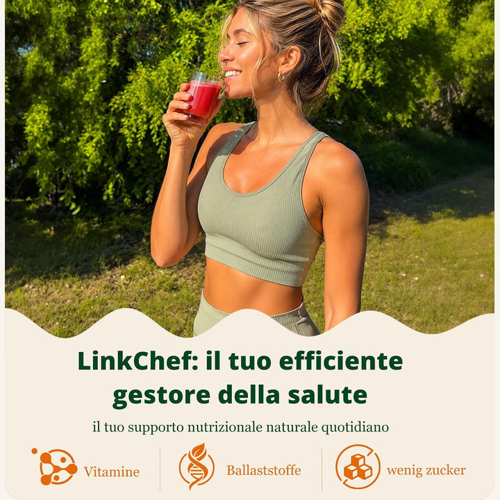 LINKChef Blitzreiniger Entsafter, NO-Prep Slow Juicer für Ganze Gemüse und Obst, Juicer Machine mit