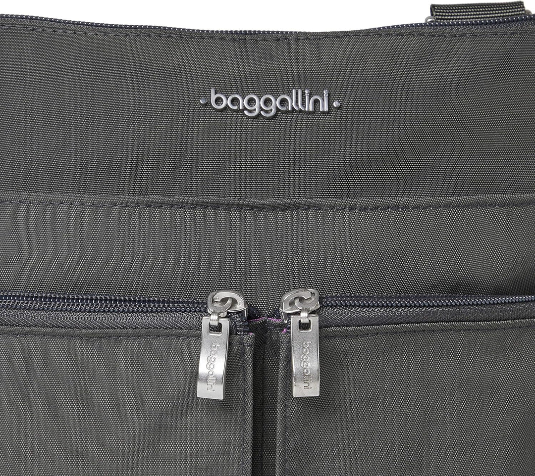 Baggallini Horizon Sac bandoulière, Gris Charcoal, Charcoal