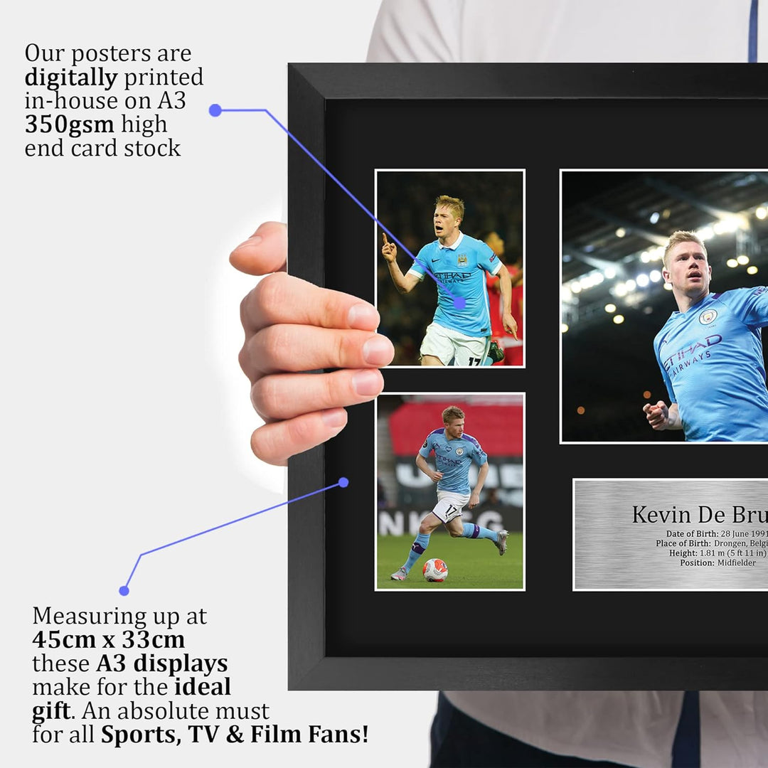 HWC Trading FR A3 Kevin De Bruyne Manchester City Geschenke Gedruckt, Signiert Autogramm Bild, Für F