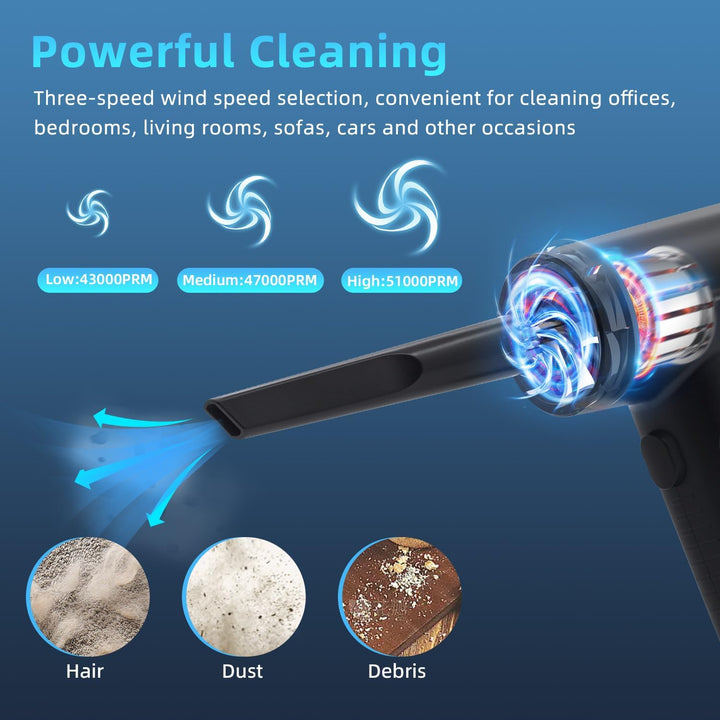 Mcbazel 2 in 1 Elektrische Staubgebläse Air Duster Tastatursauger, Wiederaufladbarer Handstaubsauger
