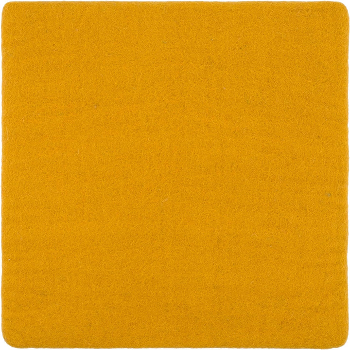 myfelt Flache Filz Sitzauflage, Filz Stuhlauflage - Klara - quadratisch, 36x36 cm, Senfgelb, Senfgel