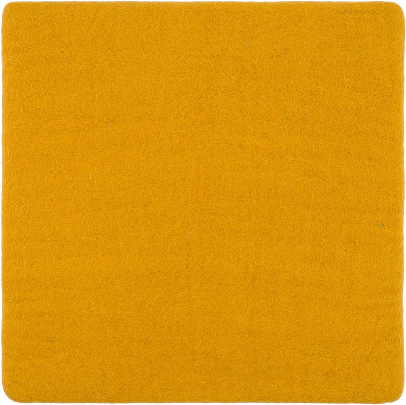 myfelt Flache Filz Sitzauflage, Filz Stuhlauflage - Klara - quadratisch, 36x36 cm, Senfgelb, Senfgel