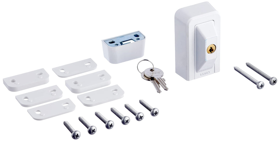ABUS Fenster-Zusatzschloss 3010, weiss, 02073 verschiedenschliessend