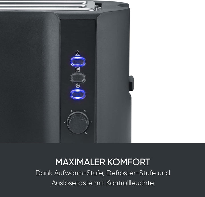 Severin Toaster Langschlitz, 4 Scheiben mit integrierten Brötchenaufsatz, 2 Langschlitz-Röstschachte