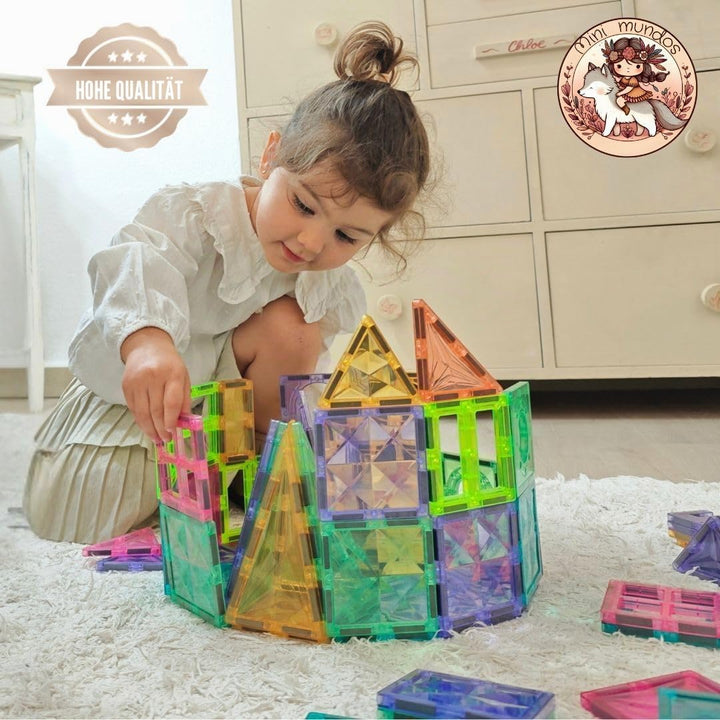 Super Pack 70 Teile | Magnetische Bausteine Kinder | Magnetische Konstruktionen Kinder | Magnetische