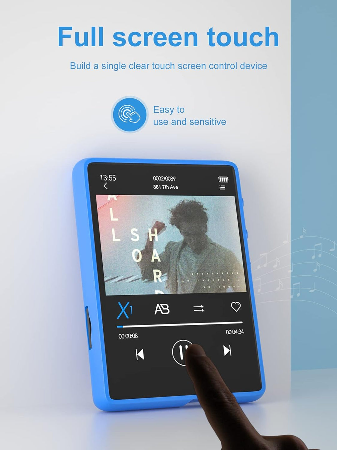 32GB MP3 Player Bluetooth 5.0 MECHEN 2,4'' Touchscreen Tragbarer MP3-Player zum Laufen mit Line-in-A