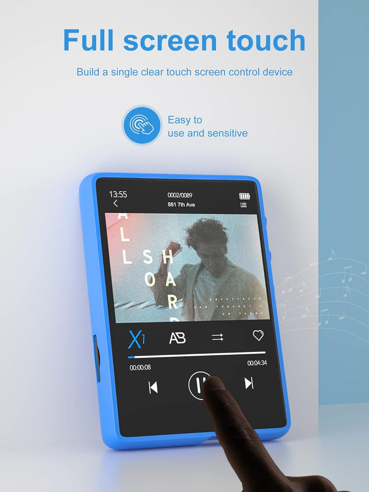 32GB MP3 Player Bluetooth 5.0 MECHEN 2,4'' Touchscreen Tragbarer MP3-Player zum Laufen mit Line-in-A