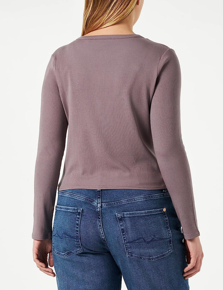 Triumph Damen Natural Spotlight Rib Cardigan Pyjamaoberteil 46 Pigeon Grey, 46 Pigeon Grey