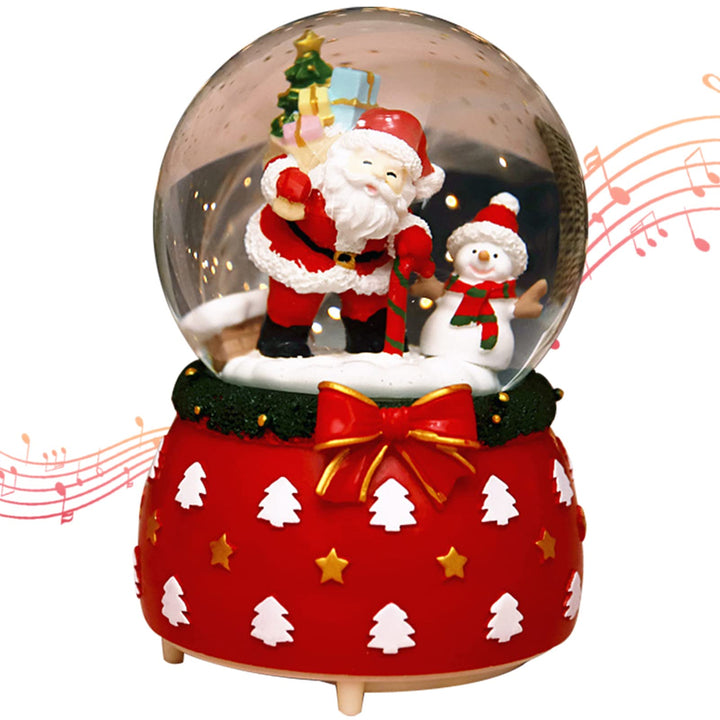 Weihnachtslaterne mit Glitzer, Weihnachtliche Schneekugeln Laternen, Weihnachtsmann-Szene Weihnachts