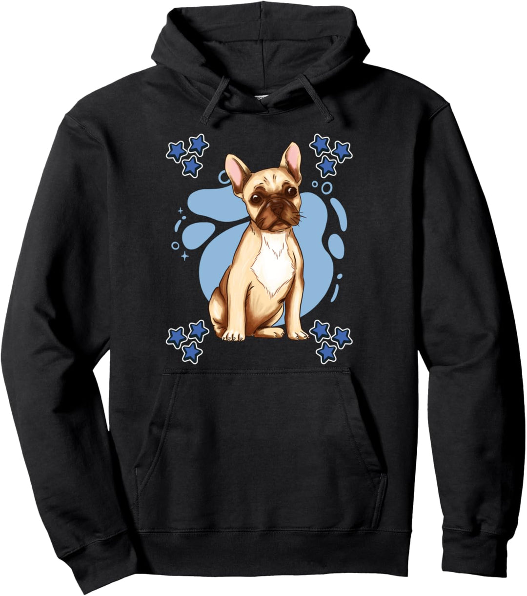 Herren Frenchie Zeichnung Jungen Französische Bulldogge Pullover Hoodie