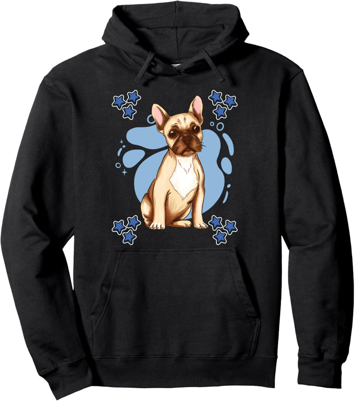 Herren Frenchie Zeichnung Jungen Französische Bulldogge Pullover Hoodie