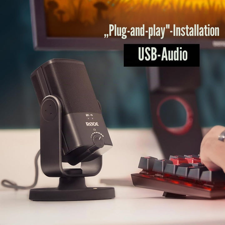 RØDE NT-USB Mini vielseitiges USB-Studio-Kondensatormikrofon für Podcasting, Streaming, Gaming, Musi