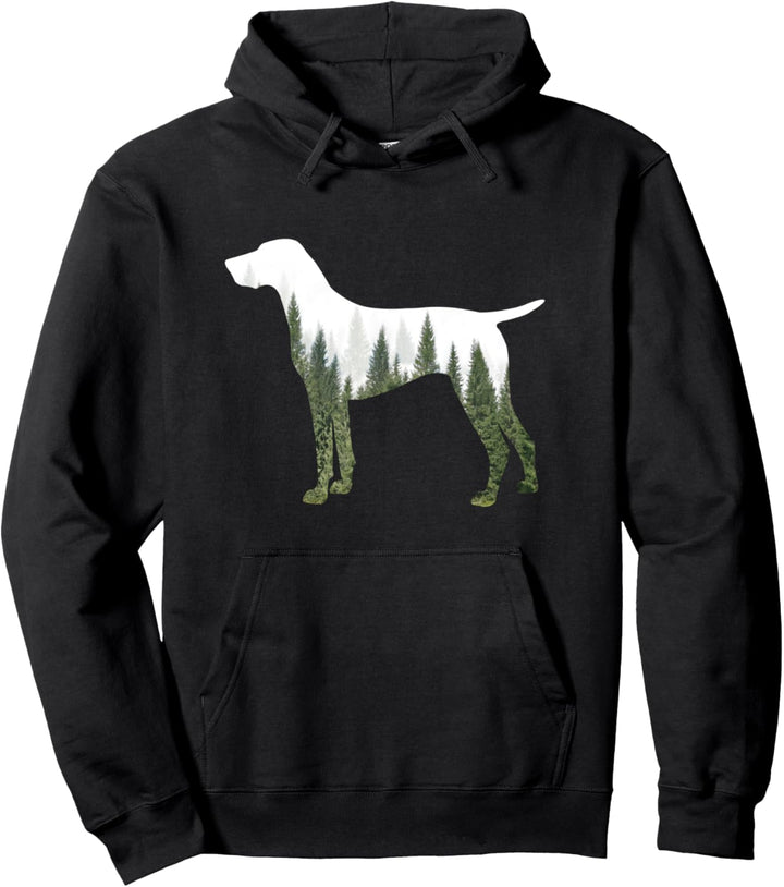 Deutsch Kurzhaar Pointer Natur Silhoutte Wald Pullover Hoodie