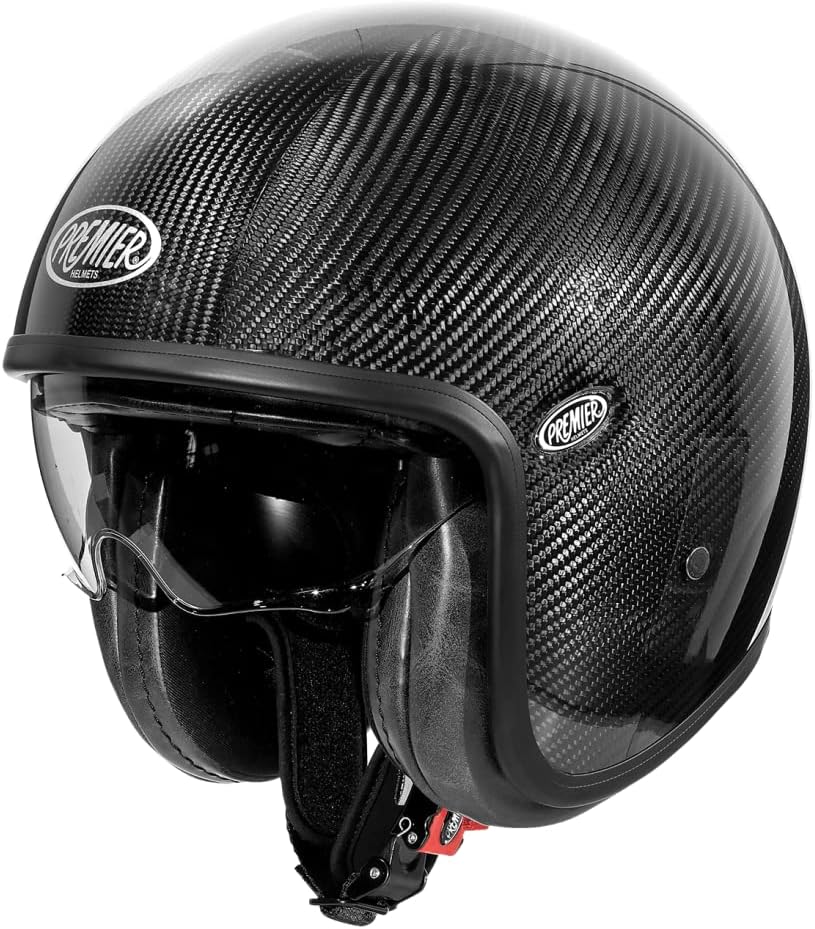 Premier Unisex-Adult Vintage Offener Helm XXL CARBON, XXL CARBON