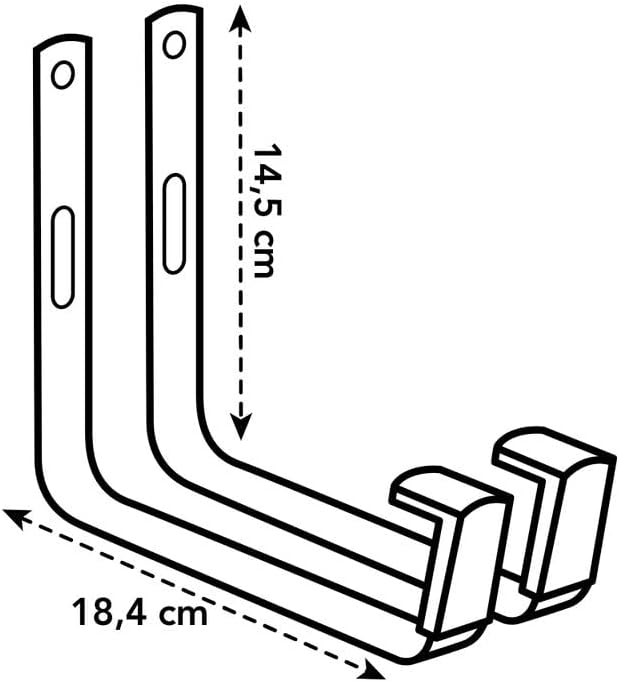 elho Barcelona Halter Metall 18 - Zubehör für Balkon & Aussen Zubehör - Ø 2.0 x H 14.8 cm - Schwarz/