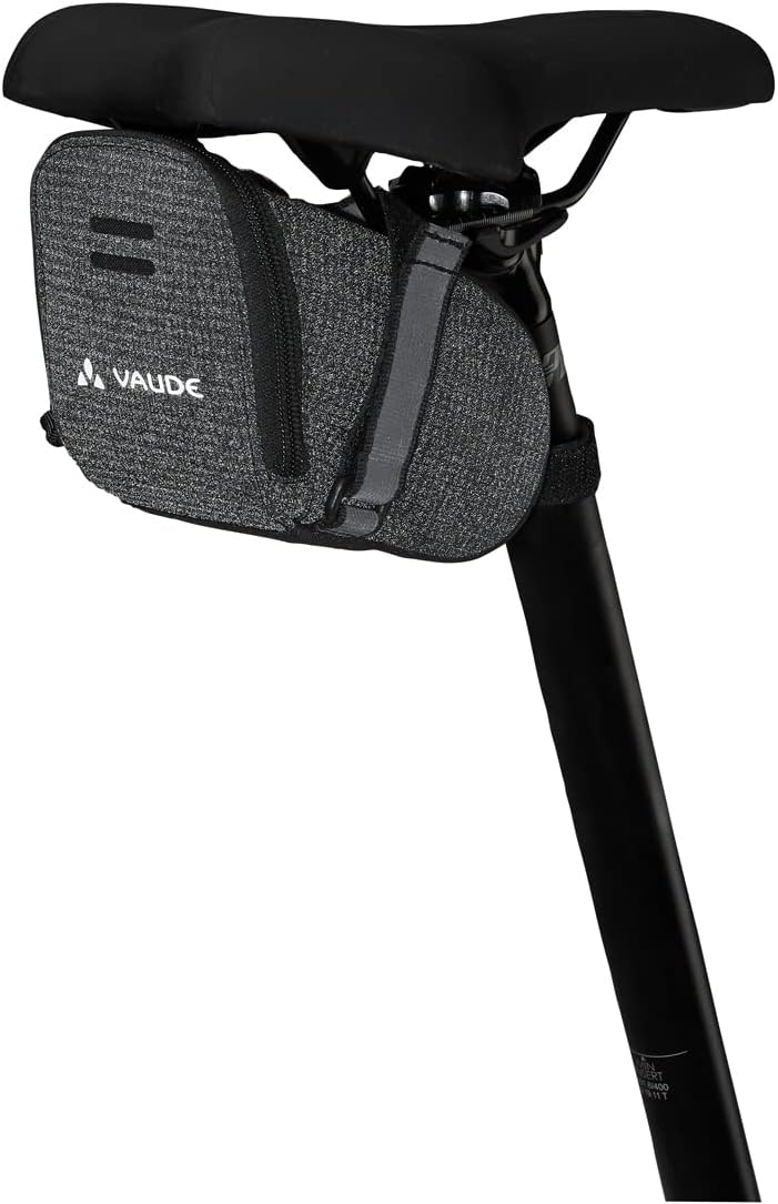 VAUDE Race Light XL Luminum - Satteltasche Fahrrad - mit Klettbefestigung - reflektierend Schwarz, S