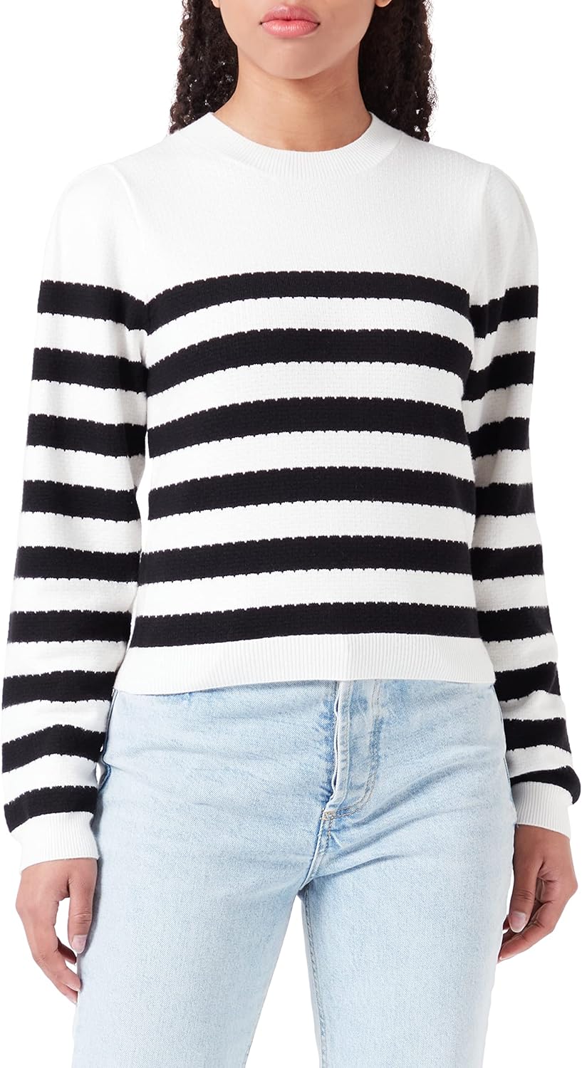 Morgan Damen Pullover L Schwarz / Off-white, L Schwarz / Off-white