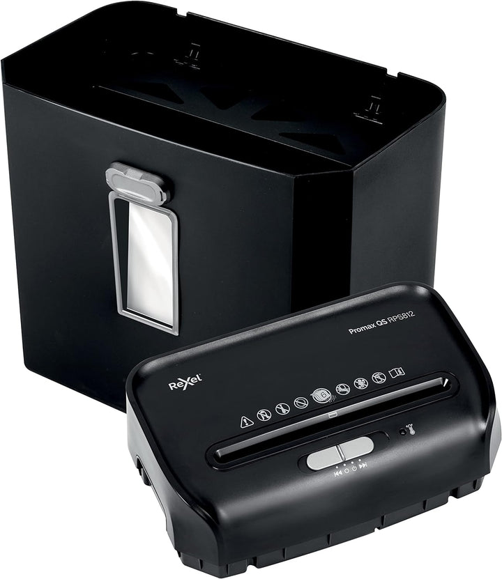 RX:Shredder PromaxQS RPS812 EU 8 Blatt P2 - Streifenschnitt 12 Liter, 8 Blatt P2 - Streifenschnitt 1