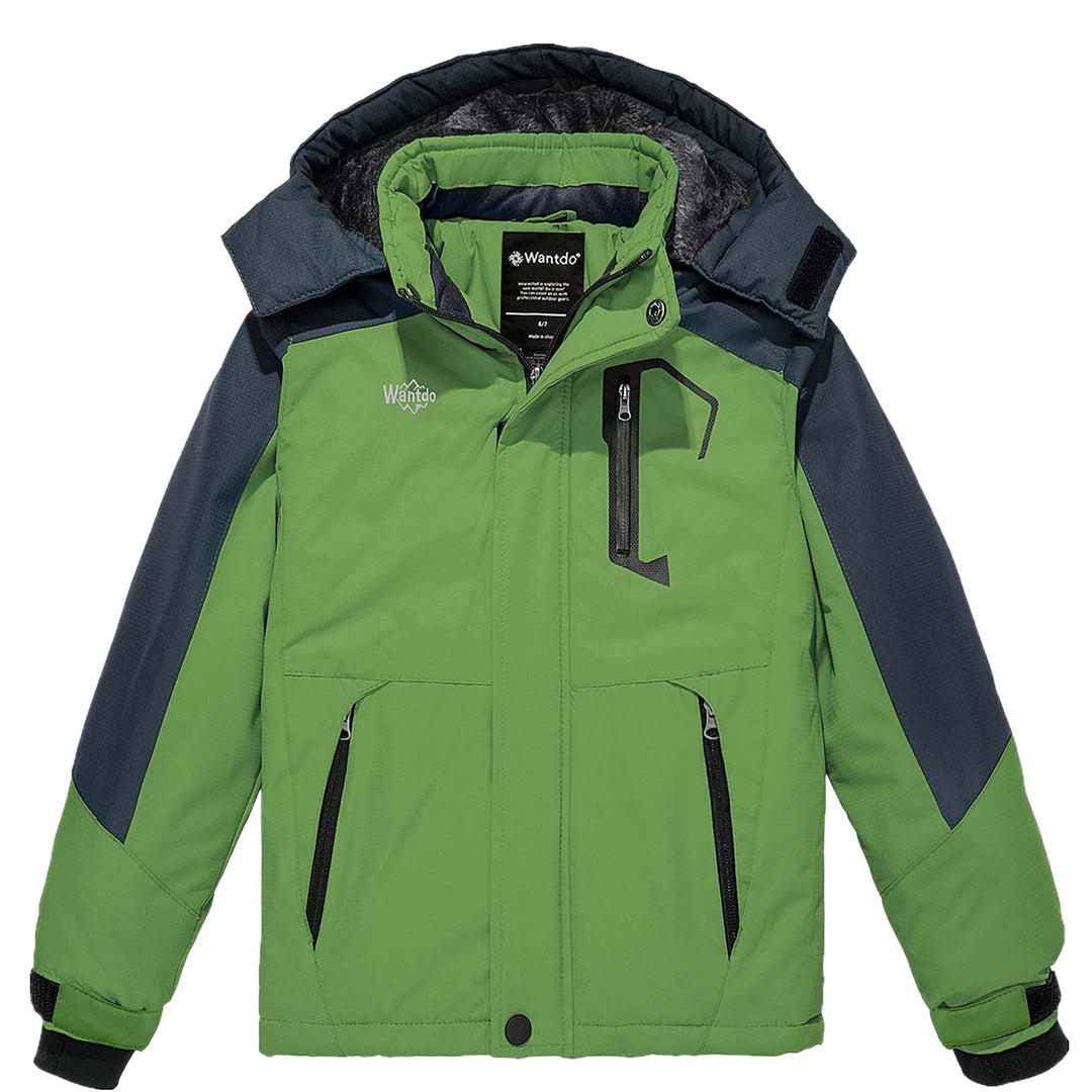 Wantdo Jungen Berg Ski Jacke Warmer Winter Fleece Mäntel Wasserdichter Atmungsaktive Jacke Outdoor K